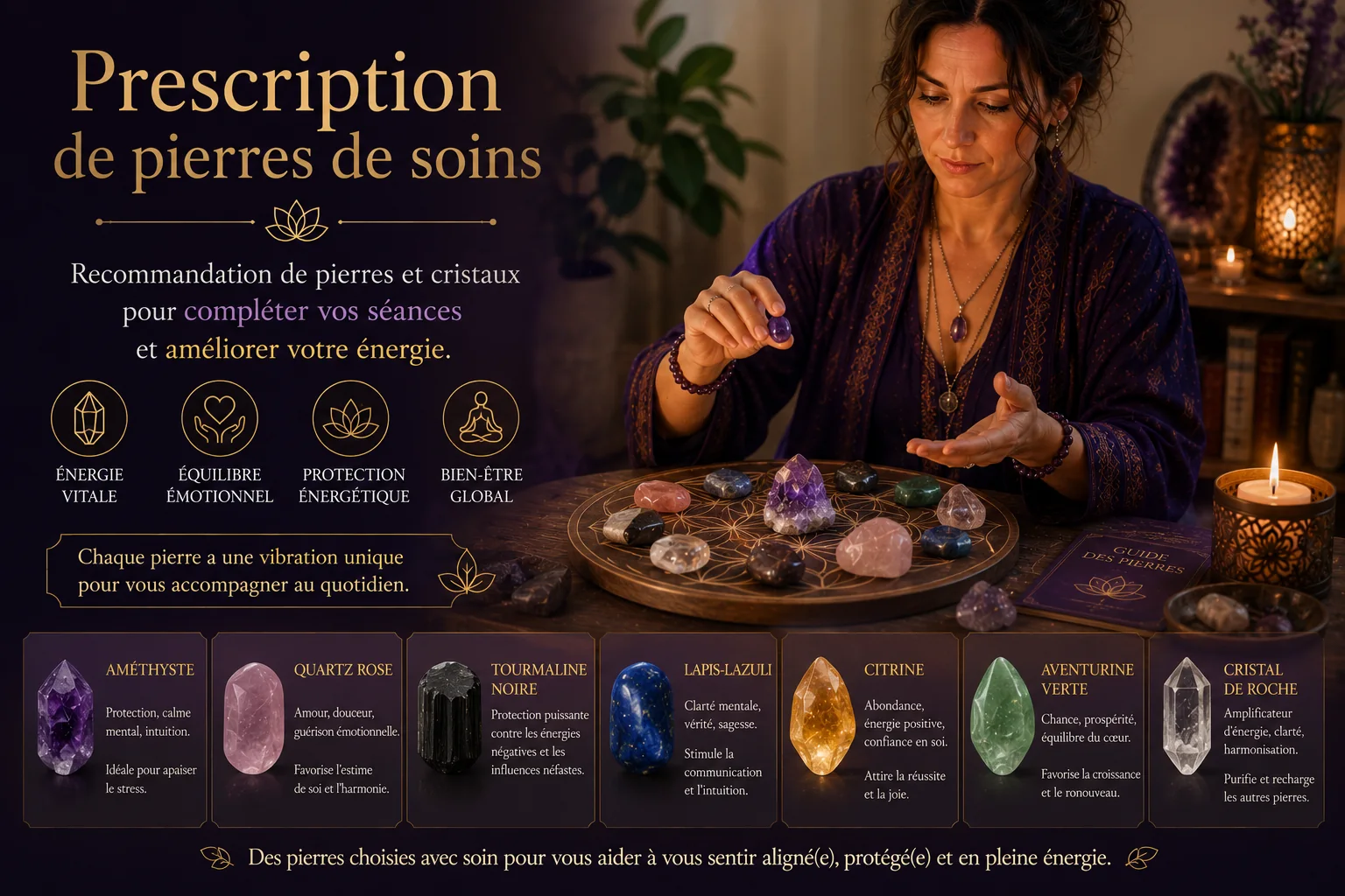 Prescription de pierres et cristaux de soins